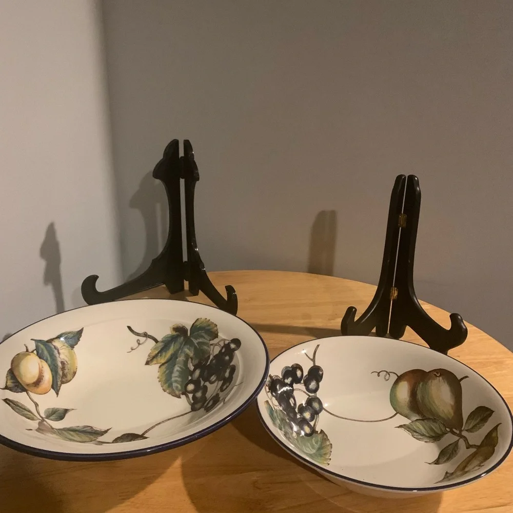 Two Pier 1 Macintosh Earthenware Serving Bowls